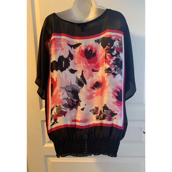 ALXY floral top with elastic in the waist - Picture 3 of 4